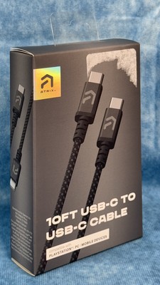 ATRIX 10FT USB-C TO USB C Cable New FAST (free shipping)