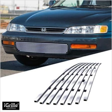 Fits 1996-1997 Honda Accord Lower Bumper Chrome Billet Grille Grill Insert
