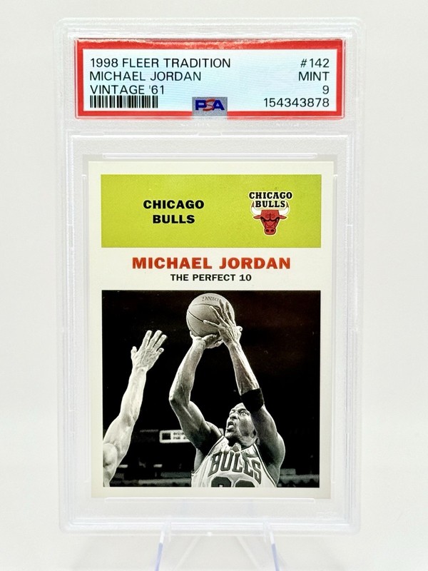 🔥1998-99 Fleer Tradition Vintage '61 Michael Jordan #142 PSA 9 MINT🔥