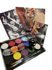Face Body Painting Kit 15 Color Stencils Water Based Makeup Paints Kids New