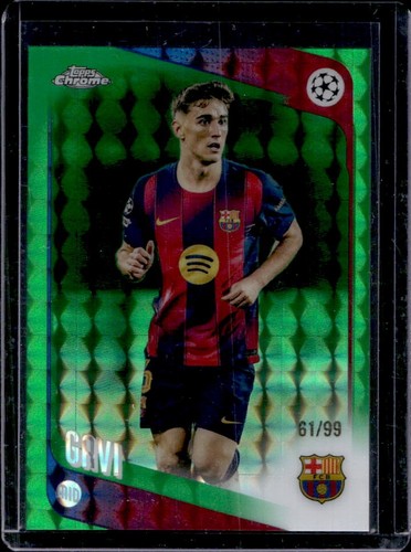 2025-26 Topps Chrome UEFA Gavi Green Geometric Refractor #/99 Barcelona