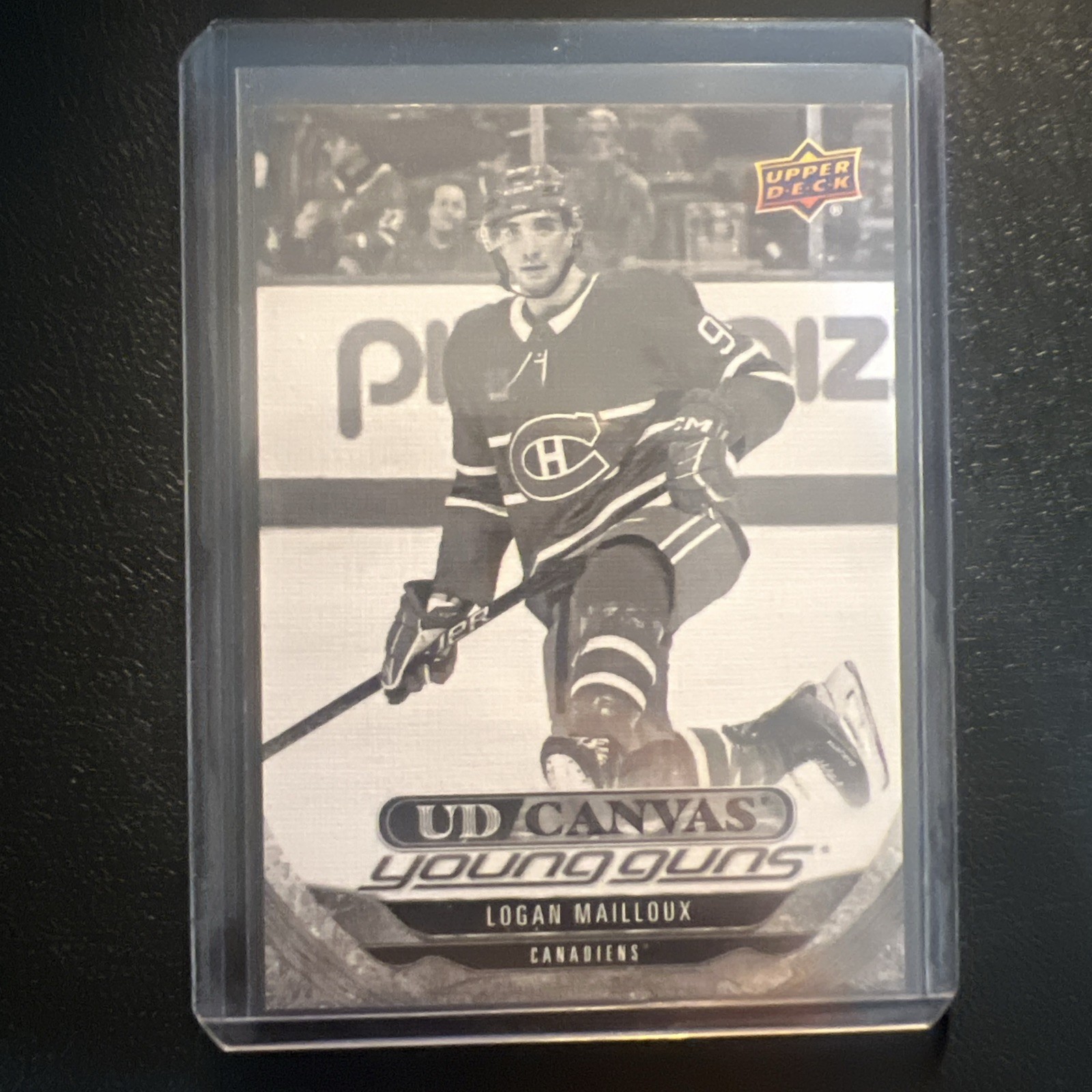 Logan Mailloux 2024-25 Upper Deck Young Guns UD Canvas - Black & White #C-92