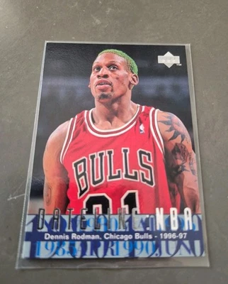 DENNIS RODMAN NBA CARD UPPER DECK 1997-98 DATELINE # 323 BULLS PISTONS SPURS - Bild 1 von 4