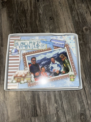 Winter Vacation Photo Frame 4x6 3D Resin New