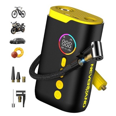 NEVERLAND Tire Inflator Portable Air Compressor - Light Weight, black+yellow 