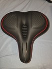 Black/Red Cutaway Bicycle Saddle Seat, Synthetic, Universal Fit Unisex Adult — photo 1