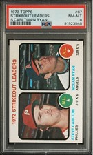 1973 TOPPS S.CARLTON/N.RYAN #67 STRIKEOUT LEADERS PSA 8