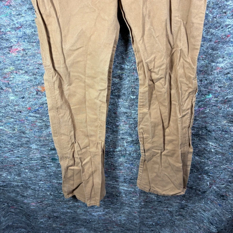 Dickies 男式木匠裤子尺寸 36x34 棕色实用工作服棉混纺 — 第 3/4 张图片