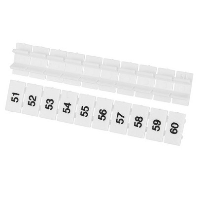 20 Pcs Terminal Marker Strip,ZB6 Terminal Blocks Marking Labels (51-60)