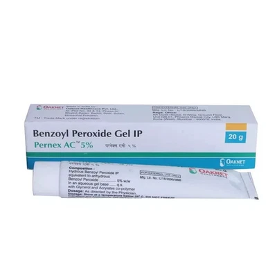 OAKNET 100% New Pernex Benzoyl Peroxide AC 5% Gel 20g PERRIGO / PADAGIS _NEW LOOK