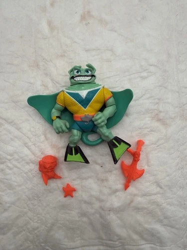 Vintage TMNT 1990 Ray Fillet Action Figure Complete w Accessories Ninja Turtles