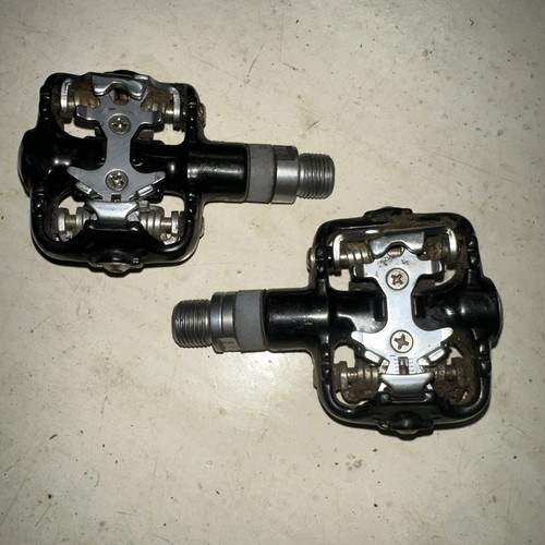 Dual Sided SPD Clipless Mountain Bike Pedals Cyclocross Gravel 2 Bolt 9/16"black