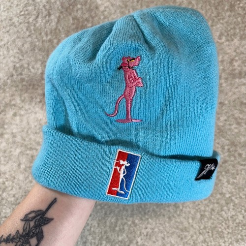 Pink Panther Miami NBA Headgear Classic Beanie Embroidered Hat Blue *small stain - Picture 4 of 6
