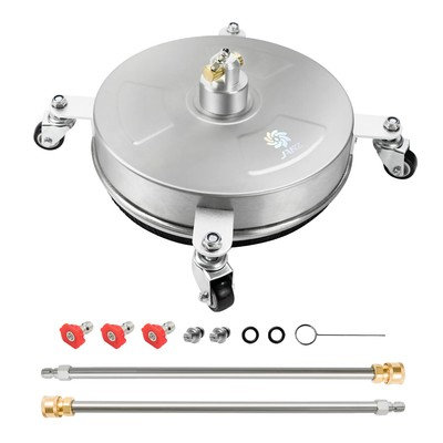 #ad 14quot; Pressure Washer Surface Cleaner with 4 Wheels Stainless Steel Housing 1... $100.77
