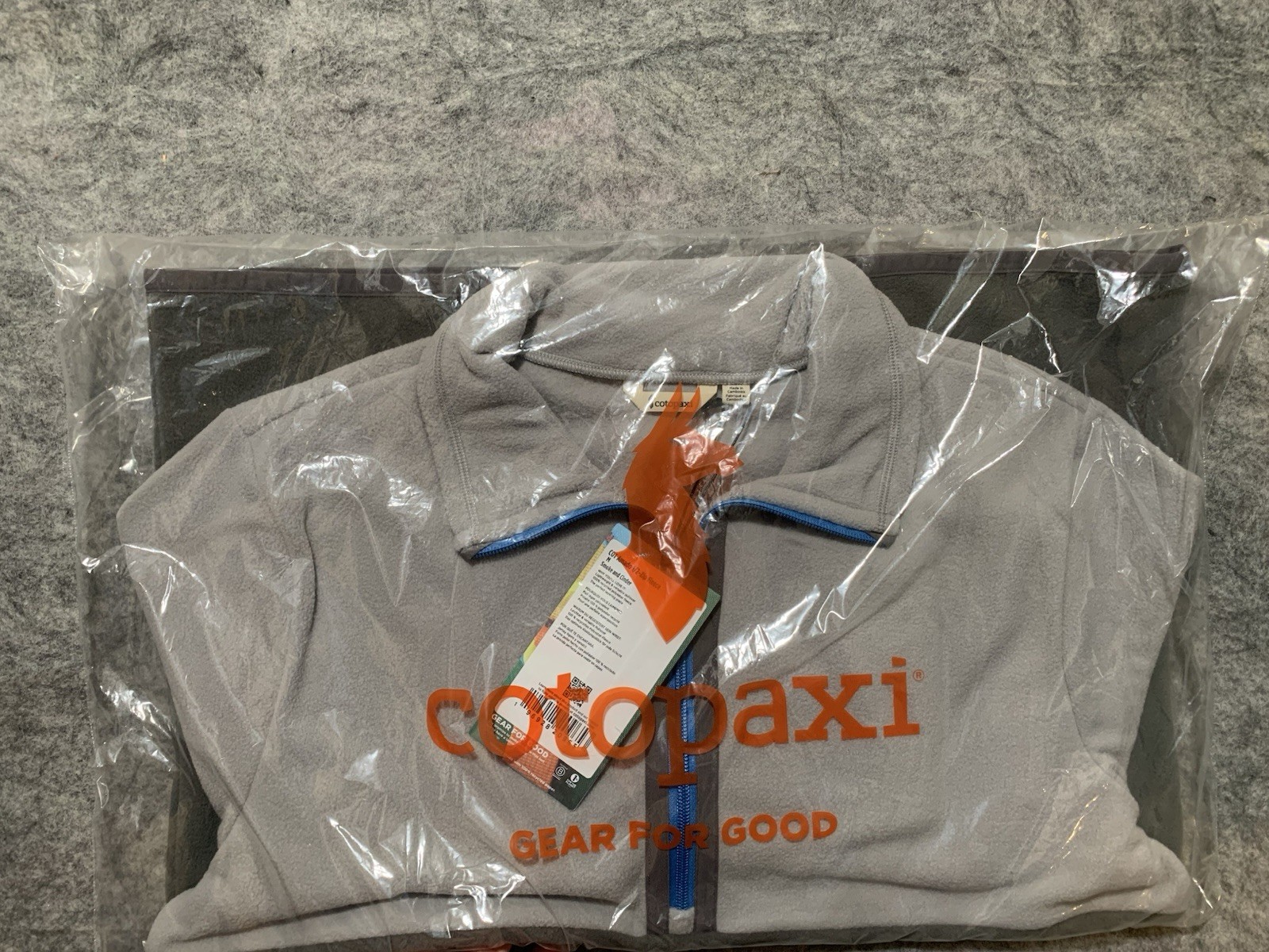 NWT Cotopaxi Amado 1/2-Zip Fleece- Smoke & Cinder Grey Size MEDIUM OR LARGE - second product detail image