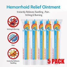 5Pcs HEALMUSZ Hemorrhoid Herbal Ointment Fast Relief of Swelling, Pain, Itching