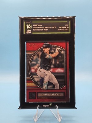2025 Topps Museum Collection - Corbin Carroll #92 Ruby /75 - Degree Gem Mint 10