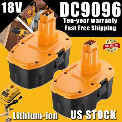18V 7.0Ah 6Ah Battery / Charger For Dewalt 18 VOLT DC9099 DC9096-2 DC9096 DC9098