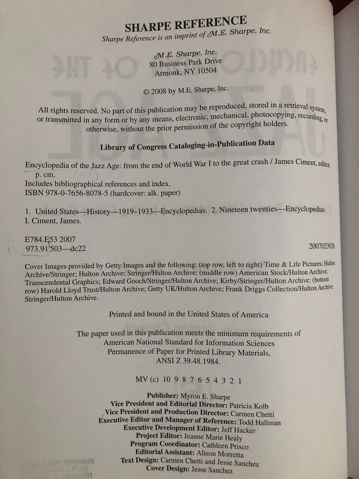 Encyclopedia of the Jazz Age - Volumes 1 & 2 - Hardcovers - Image 3 of 4