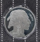 5  OZ SILVER 2016 BUFFALO/ INDIAN NICKEL ROUND | REEDED | BULLION | SILVER TOWNE