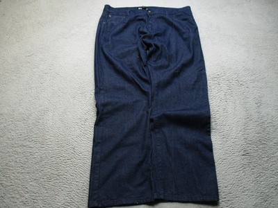 Ecko Unltd. Jeans Mens 42x34 Blue Dark Wash Straight Denim Pants Baggy Y2K