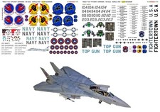 1:32 Decals for "Top Movie" F-14A Tomcat Conversion (F-14 VF-1 VF-213 VFA-213)