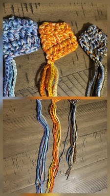 Lot Of 3 Hand Crocheted Multi Page Book Marker Multi Sizes Multi Colors 6 Marker