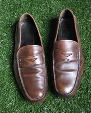 Prada Brown Leather Driving Loafers US Men  s 12