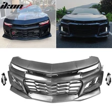 Fits 14-15 Chevy Camaro 1LE Style PP Front Bumper Conversion w/ Clear Fog Lights
