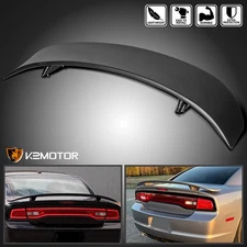 Fits 2011-2023 Dodge Charger Factory Style Rear Trunk Wing Spoiler Black ABS 1PC