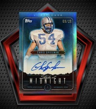 Chris Spielman *9/25* Auto 2024 Topps Stroke of Midnight Moonrise Lions #SMA-CS