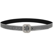 's 0.85 Inch Rhinestone Statement Belt Sparkly Glitter Belts for Dresses Jean...