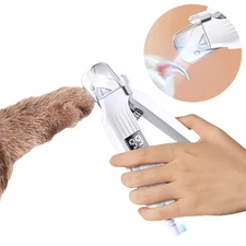 2 in 1 Electric Dog Nail Grinder and Clipper with LED Lights Pet Nail Trimmer Pe