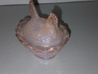 Boyd Glass Hen on Nest Salt Cellar Petal Pink Carnival 2.5" 5th Five Years — photo 5