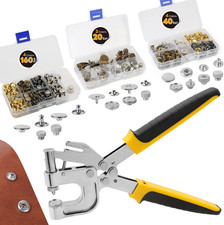 Heavy Duty Snap Button Press Tool Kit - 160Sets Leather Rivets, 20Sets Magnetic
