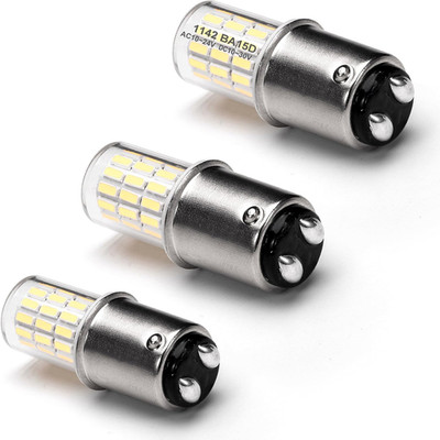 BA15D 12V, 1076 1142 1176 S8 1004 90 LED Bright White 6000K, 3W DC Bayonet Bulb