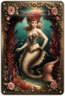 Mermaid Undersea Metal Tin Sign Vintage Wall Decor 8 x 12 inch