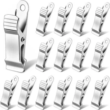 20 Pcs Small Metal Clips Spring Mini Clamps for Crafts, Silver 