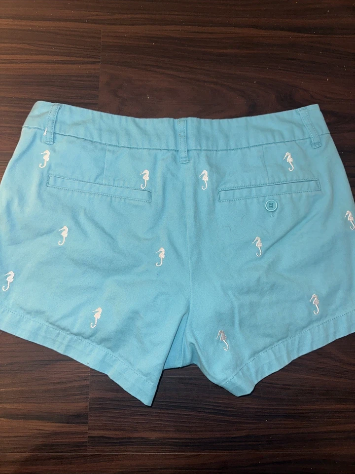 Женские короткие шорты низкого покроя Macbeth Collection Blue Seahorse Daisy Dukes размер Small - Изображение 4 из 4