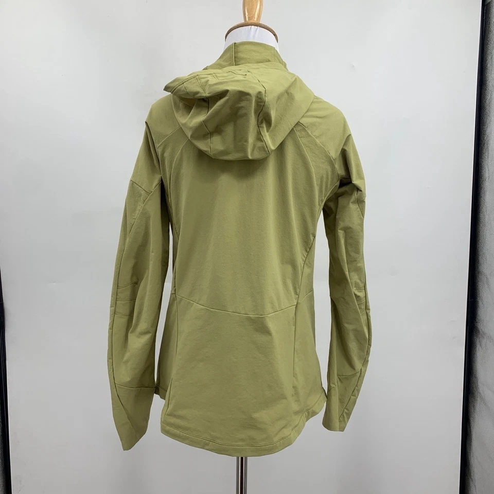 Mountain Hardwear Jacket Womens Medium Olive Nylon Blend Zip Up Light Hooded - Image 4 of 4