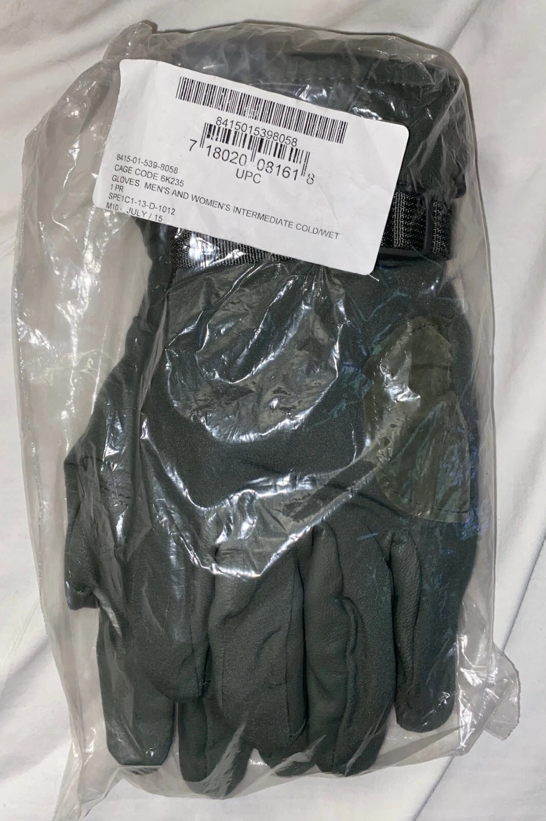 Men's Women's Intermediate Cold/Wet Weather Gloves Size Medium foliage green NEW
