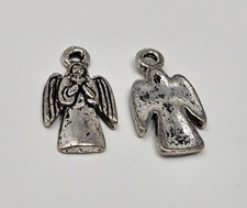10 pcs Angel Charms Antique Silver Tone Pewter Metal for Crafts Jewelrys