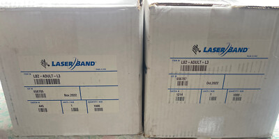 2 box Zebra Laserband Adult Wristband ZEBRA  LB2-ADULT-L3, 1000/box, Total 2,000