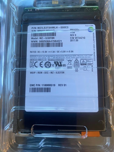 MZ-ILS3T8N SAMSUNG PM1633a 3.84TB SAS 12Gb/s 2.5'' SSD EMC 118000519 Health 95%