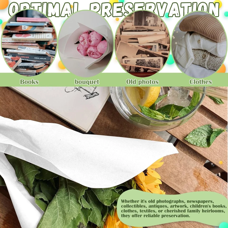 500 Sheets 15 X 20 Inch Acid Free Tissue Paper for Storage, Unbuffered No Acid P - Image 4 of 4