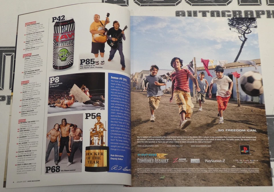 Rey Mysterio Shawn Michaels Jeff Hardy Signed Best of 2006 WWE Magazine PSA/DNA - Image 4 of 4