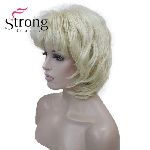 Short Soft Shaggy Layered Silver Mix Classic Cap Synthetic Wig Women's