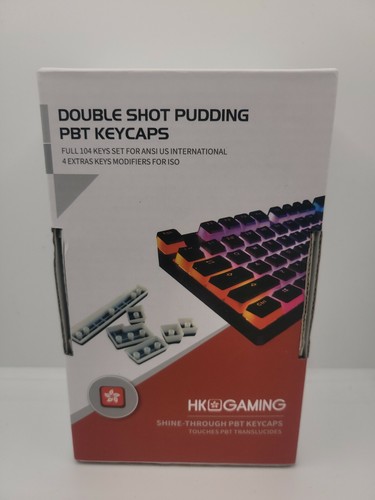 HK Gaming Double Shot Shine Through Pudding PBT Keycaps - Picture 2 of 4