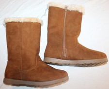 Girls' Kameryn Faux Fur Shearling Boots Dark Chestnut - Cat  Jack - Size 5
