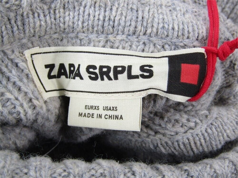 ZARA SRPLS ウールジャケット ZARA SRPLS 100% Wool Gray Sweater ART: 5755/361/802 Size XS